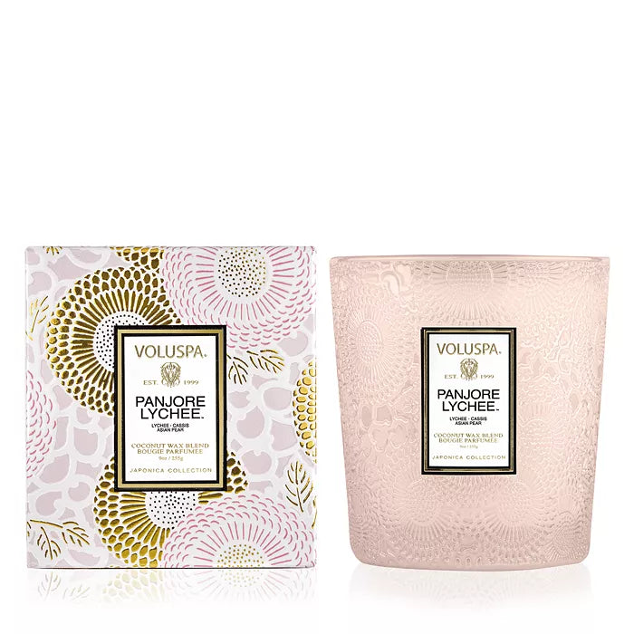 Panjoree Lychee Scalloped Edge/classic candle 9 oz