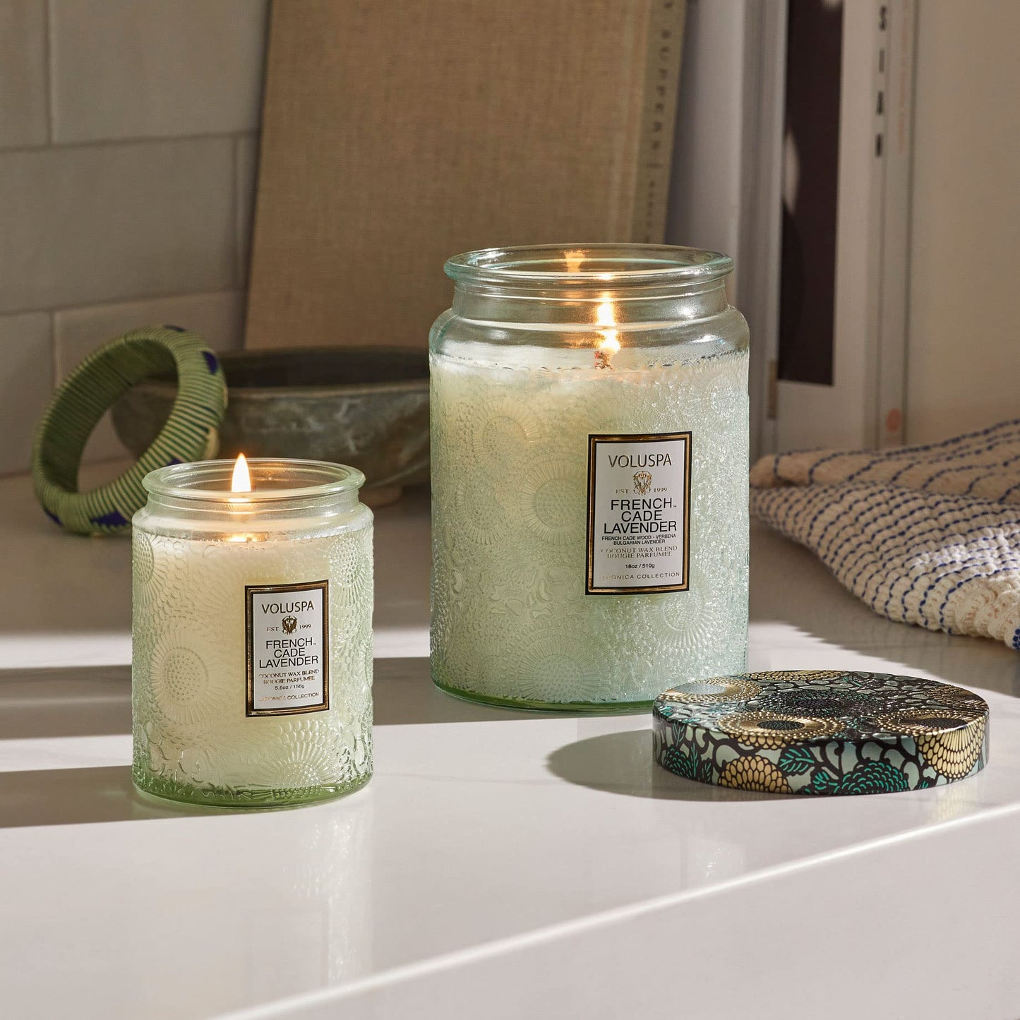 Voluspa French Cade Lavender Classic Boxed Candle, 9 Ounces