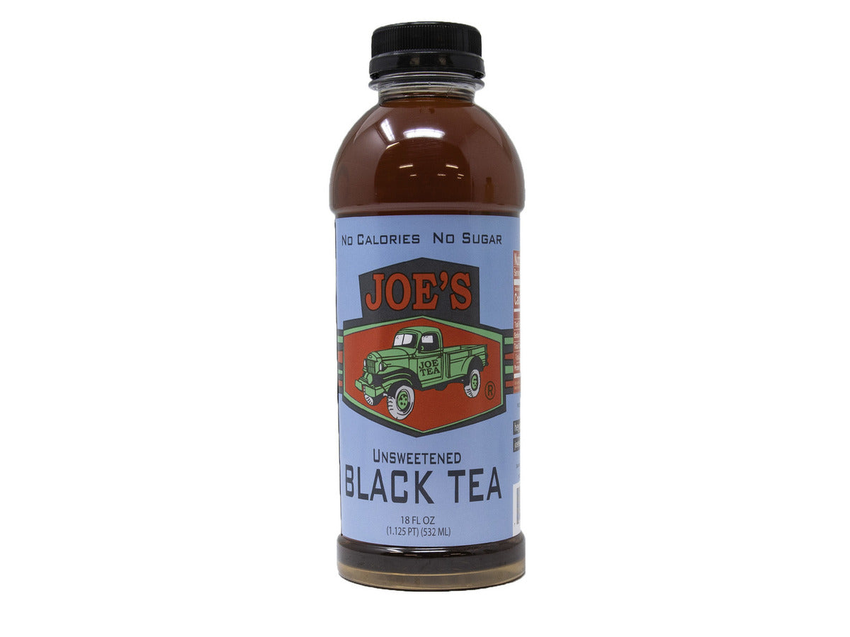 Joe Tea Unsweetened Black Tea, 20 oz Glass Bottles (12 bottles)