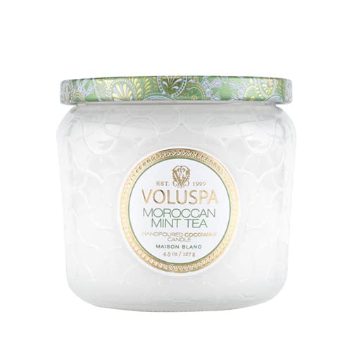 Voluspa Moroccan Mint Petite Glass Jar Votive 4.5 oz