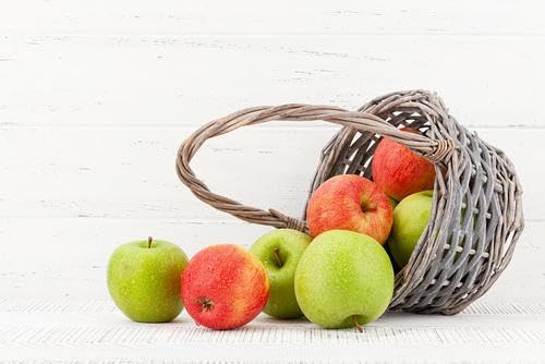RawJoy Fresh Red & Green Apple Gift Basket