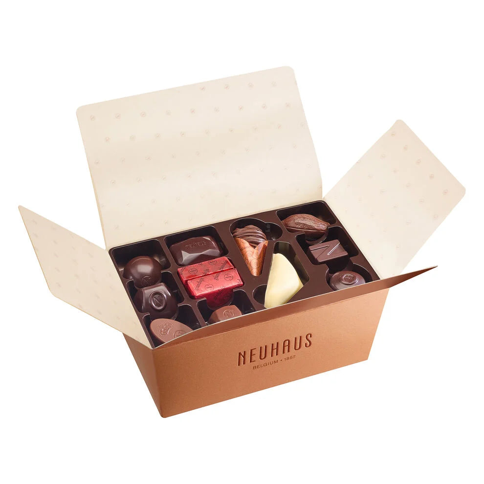 Neuhaus Belgian Chocolate Classic Ballotin 1 Lb Assorted Chocolates - 38 Pieces Assorted Milk, White & Dark Chocolate Pralines – Gift Box for Chocolate Lovers