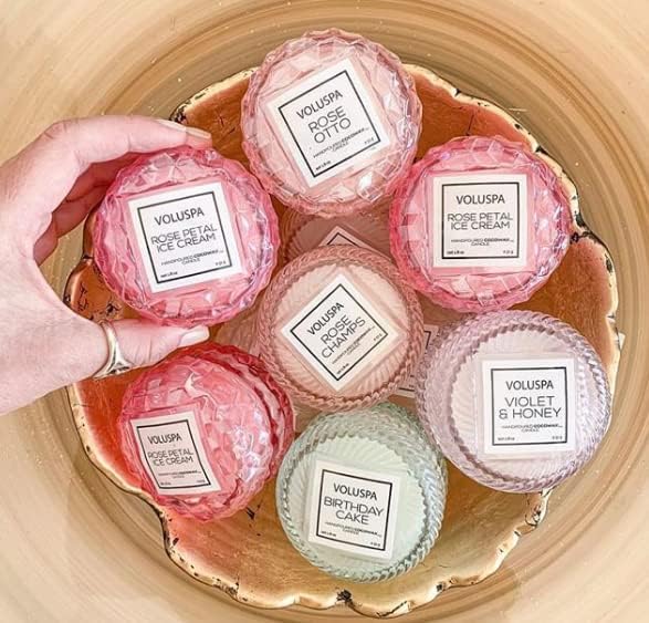 Voluspa Rose Colored Glasses Macaron Candle