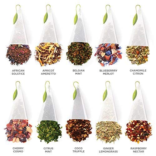 Tea Forte Tea Chests with 40 Handcrafted Pyramid Tea Infusers (Herbal Tea)