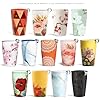 Tea Forte Kati Cup Warming Joy, Ceramic Tea Infuser Cup with Infuser Basket and Lid for Steeping Loose Leaf Tea