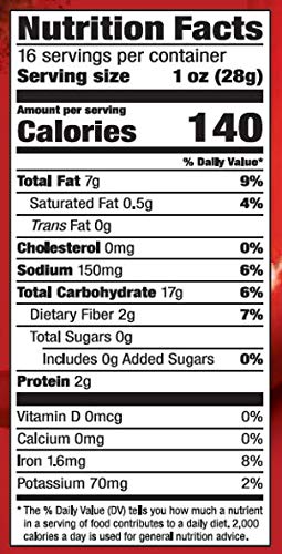 Garden of Eatin' Red Hot Organic Blue Corn Tortilla Chips | 16 Ounce Bag (Pack of 12)