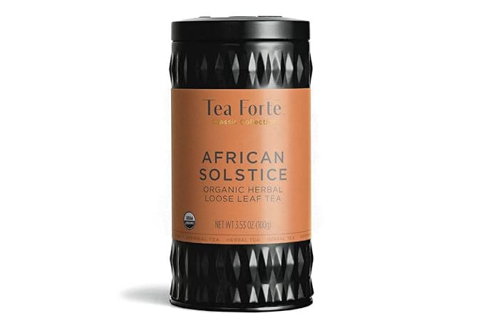 Tea Fortè African Solstice Tin 3.5oz Loose Red Tea Vanilla Rooibos
