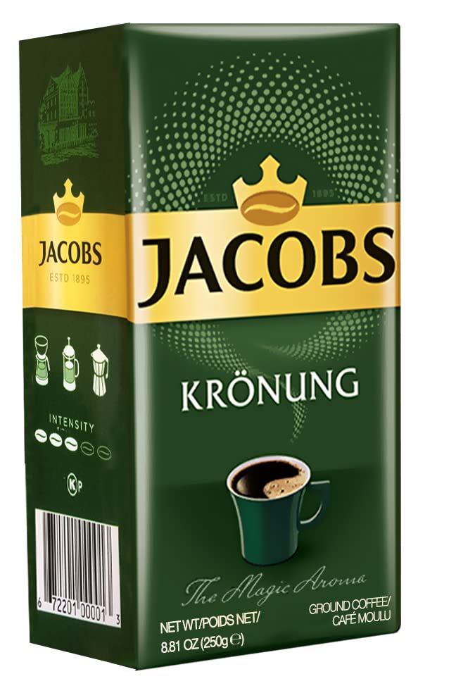 Jacobs Kronung Ground Coffee 8.81 oz Pack of 12
