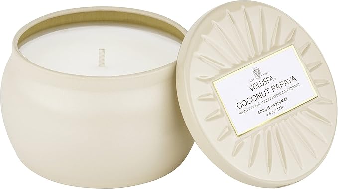 Voluspa Coconut Papaya Mini Tin Candle