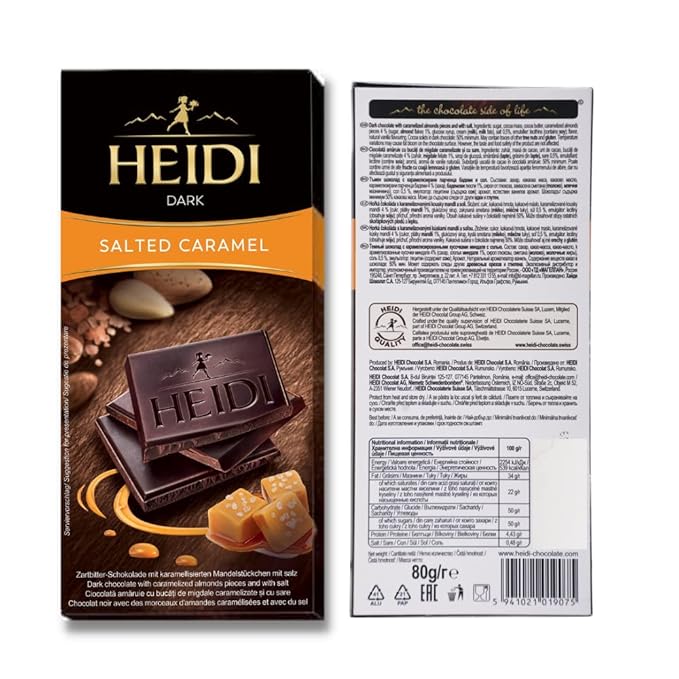 Heidi Chocolates Dark Salted Caramel 12 pack