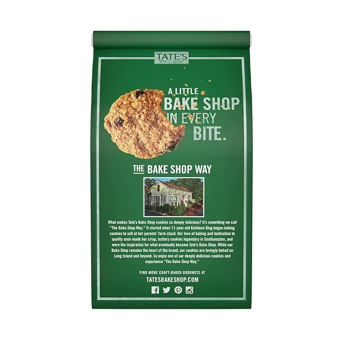 Tates Bake Shop Oatmeal Raisin Cookies 7 oz bag ( case pack of 6)