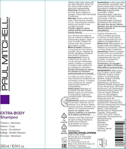 Paul Mitchell Extra Body Daily Shampoo 10.14 oz