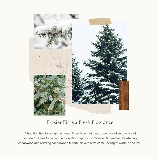 Frasier Fir Aromatic 2 Candle Set, Pine Needle Design