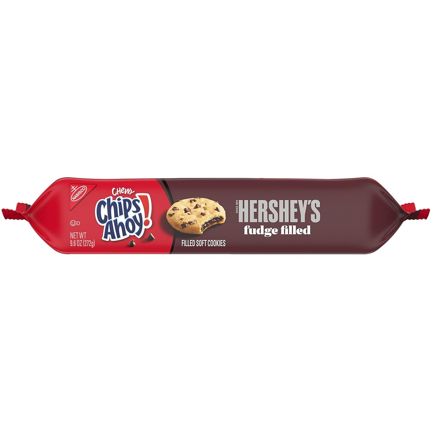 CHIPS AHOY! Chewy Hershey's Fudge Filled Soft Cookies, 12 - 9.6 oz Packs
