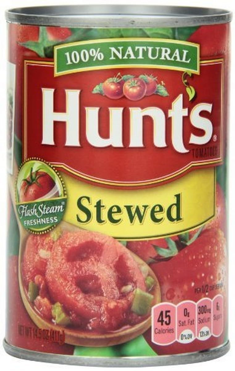 Hunts Stewed Tomatoes 14.5 oz cans( Case Pack of 12)