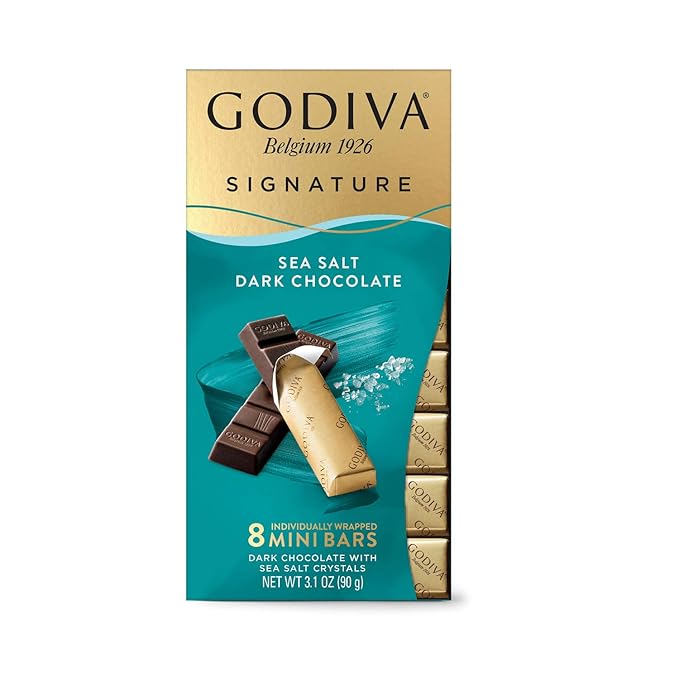 Godiva Signature Sea Salt Dark Chocolate Mini Bars 3.1 oz bars