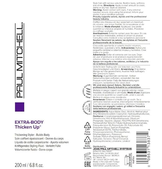 Paul Mitchell Extra Body Thicken Up Styling Liquid, 6.8 oz (PMEB1243)