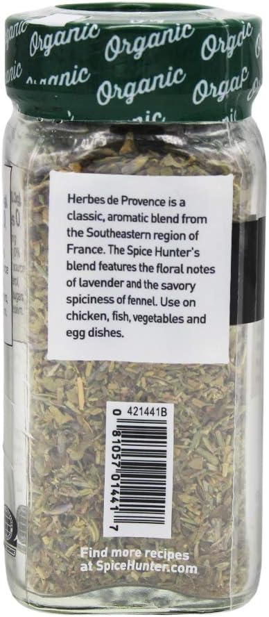 The Spice Hunter Herbes De Provence, Organic, 0.6-Ounce Jars (Pack of 6)