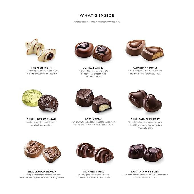 Godiva Belgium Limited Edition Christmas Box 15.1 oz box 36 piece