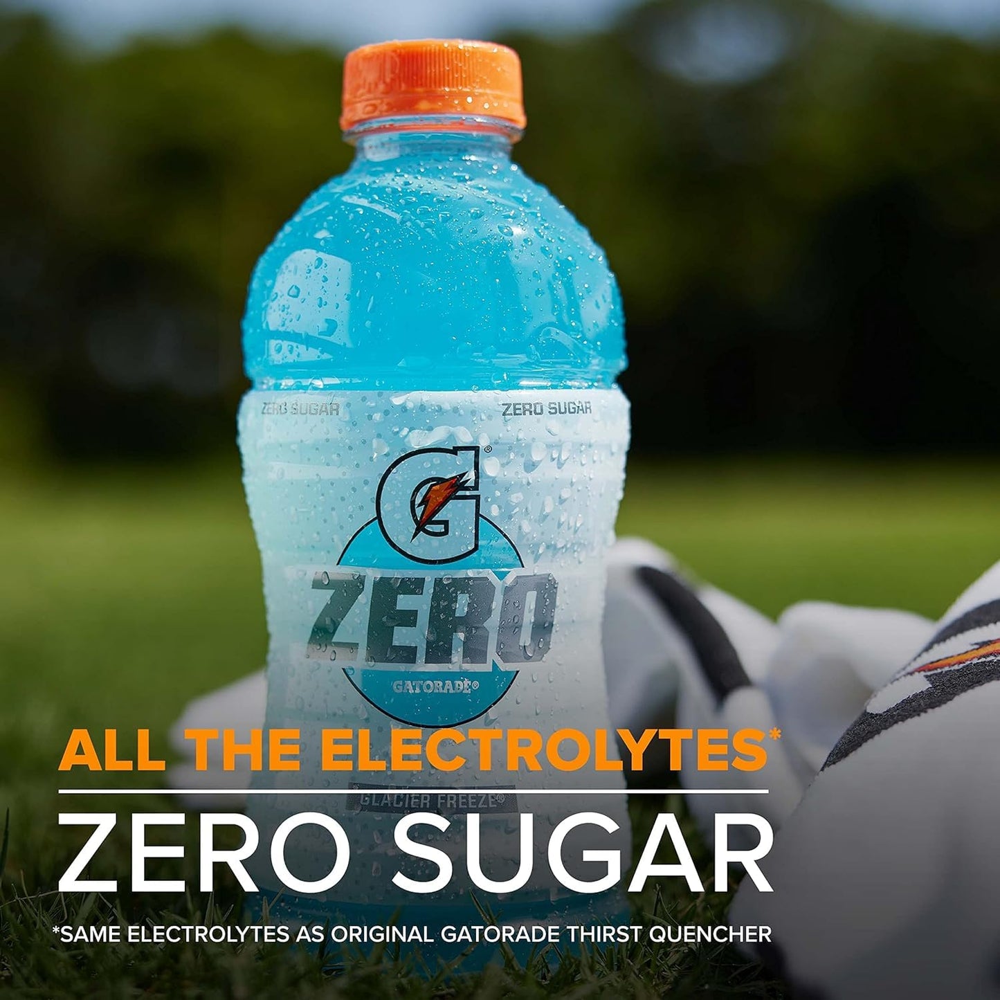Gatorade Zero Sugar Thirst Quencher Sports Drink, Glacier Freeze, 20 Ounce Bottles (Pack of 8)