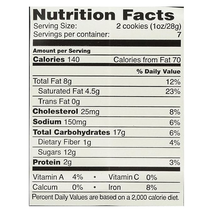 Tate's Bake Shop Double Chocolate Chip Cookies 7 oz