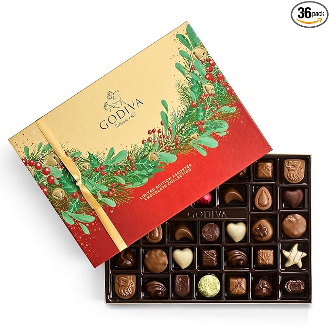 Godiva Belgium Limited Edition Christmas Box 15.1 oz box 36 piece