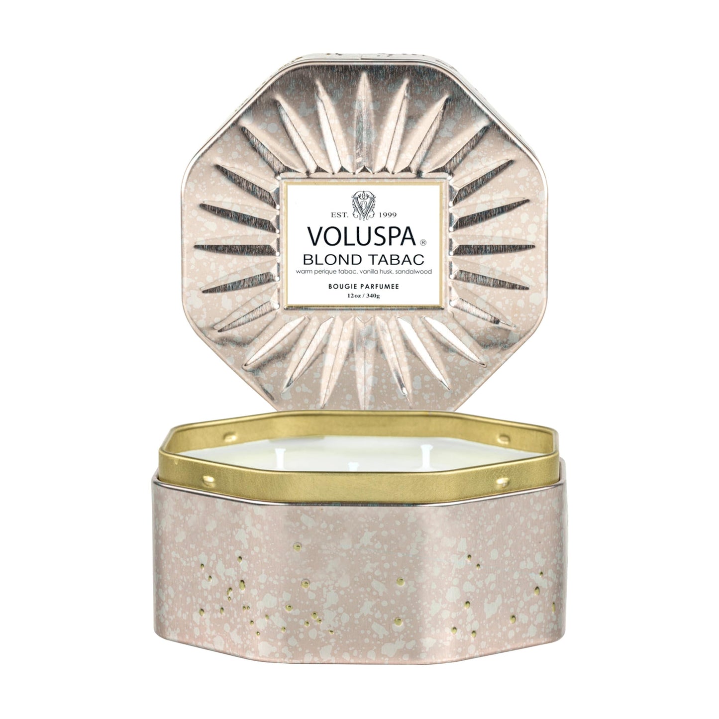 VOLUSPA 3 Wick Bold Tabac Octagon Tin Candle