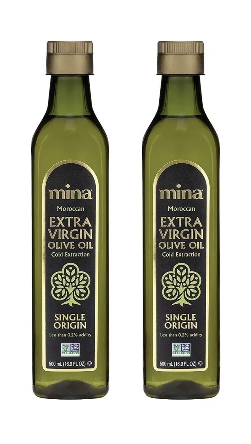 Mina Extra Virgin Olive Oil Single Origin Gourmet Moroccan Olive Oil Cold 16.9 os