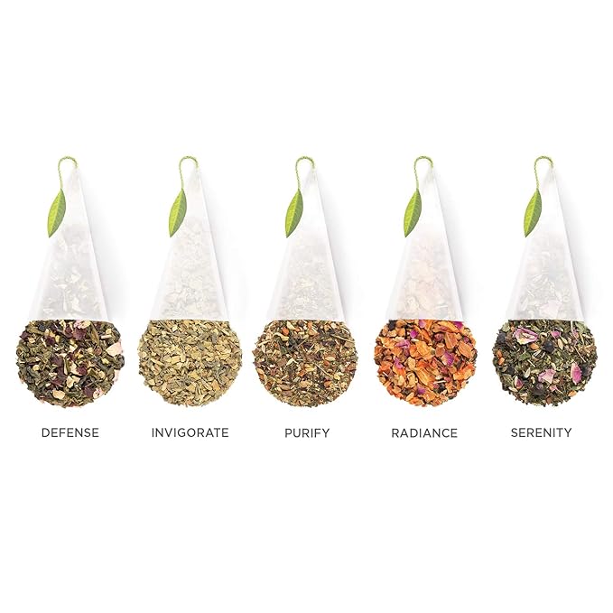 Tea Forte Wellbeing Organic Wellness Petite Presentation Box Sampler/10