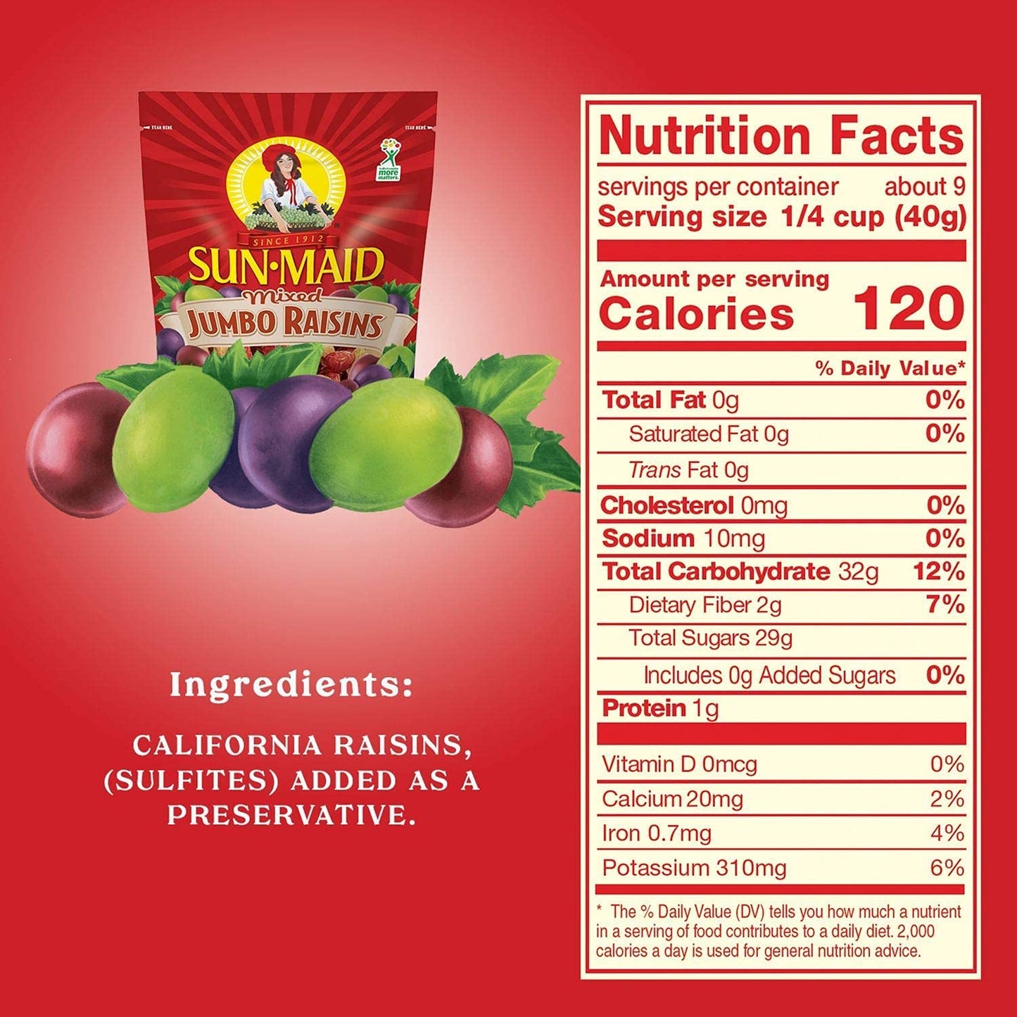 Sun Maid Raisin Medley In Pouch 12 oz pack of 10
