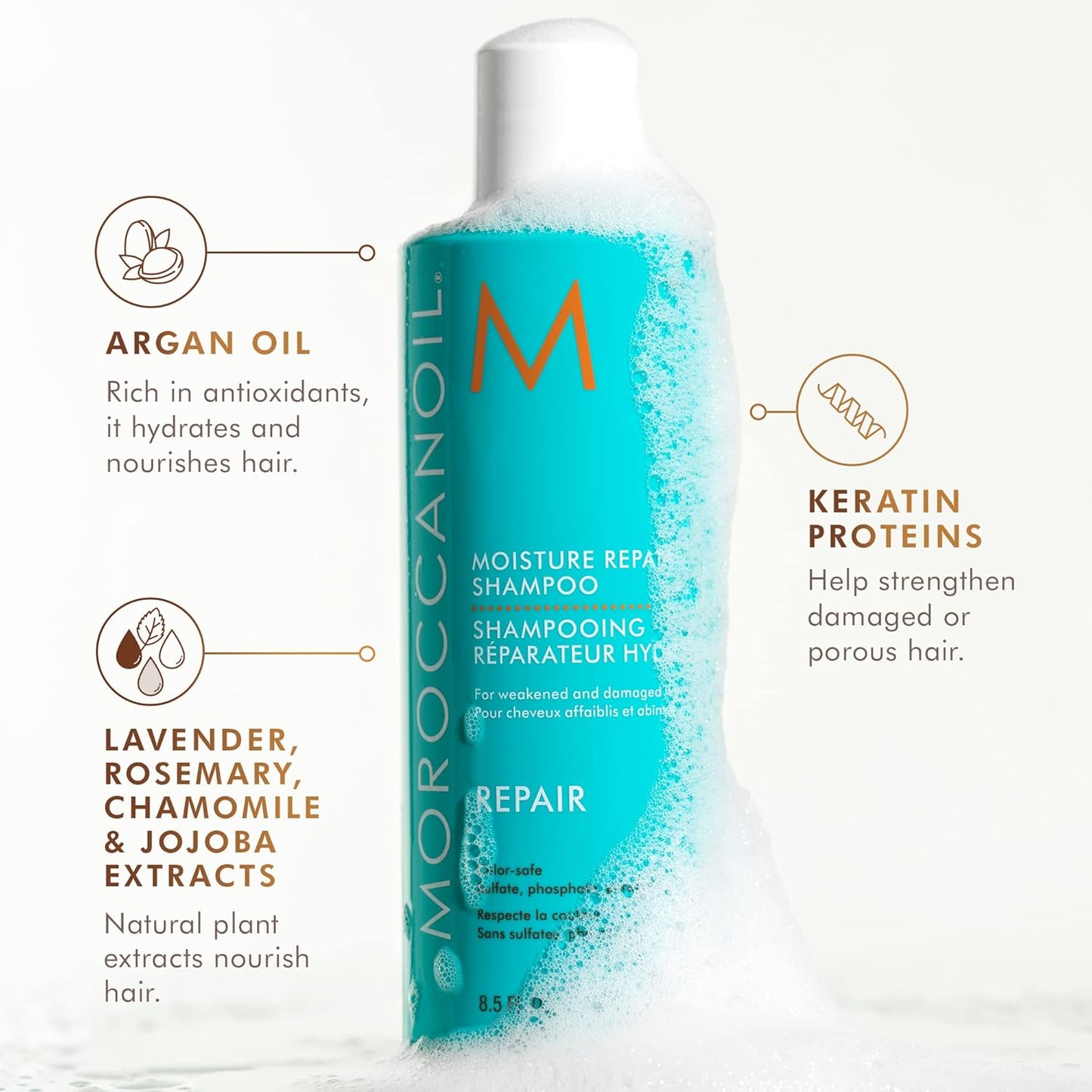 Moroccanoil Moisture Repair Shampoo, 8.5 oz