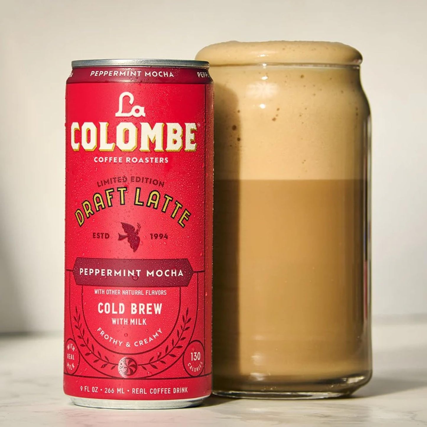 La Colombe Peppermint Maca Draft Latte Cold Brew 11 oz can (Case Pack of 12)