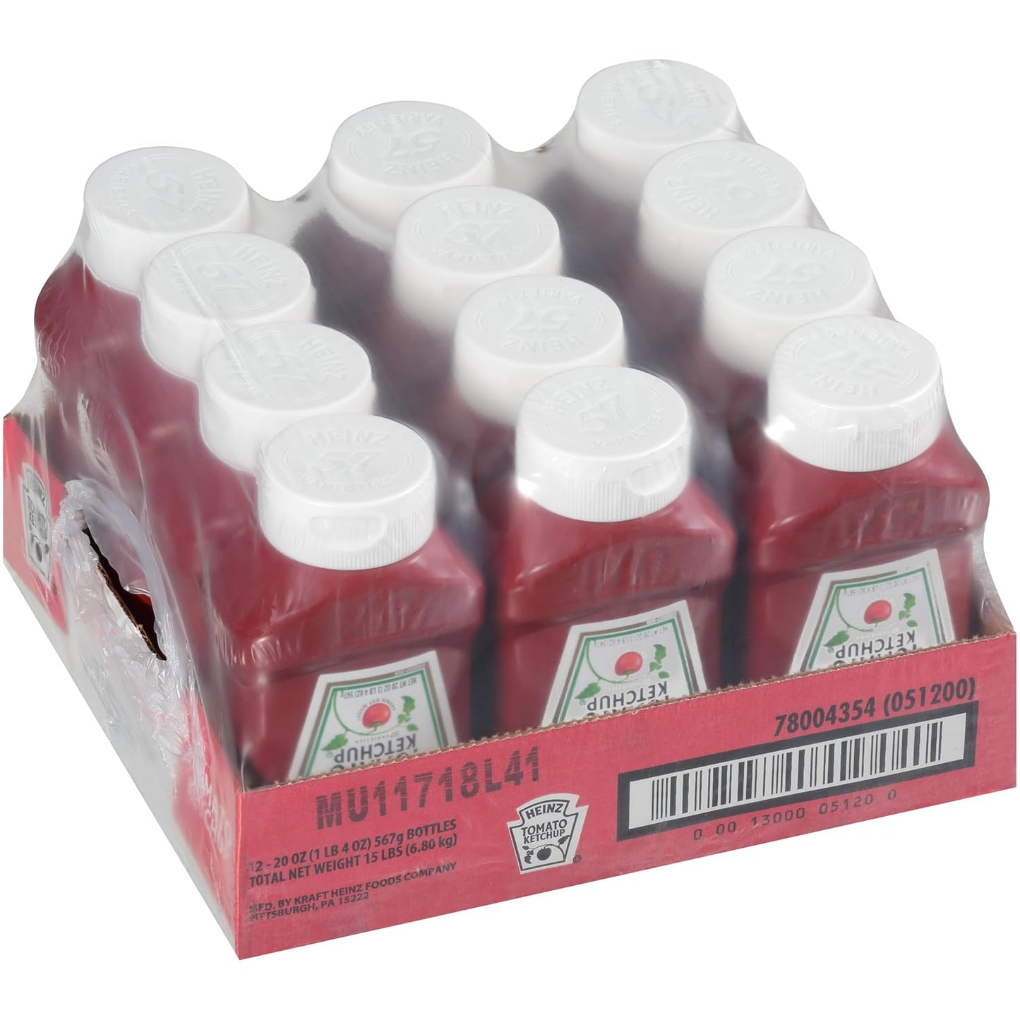 Heinz Ketchup Forever Full Inverted Bottle (20 oz, Pack of 12)