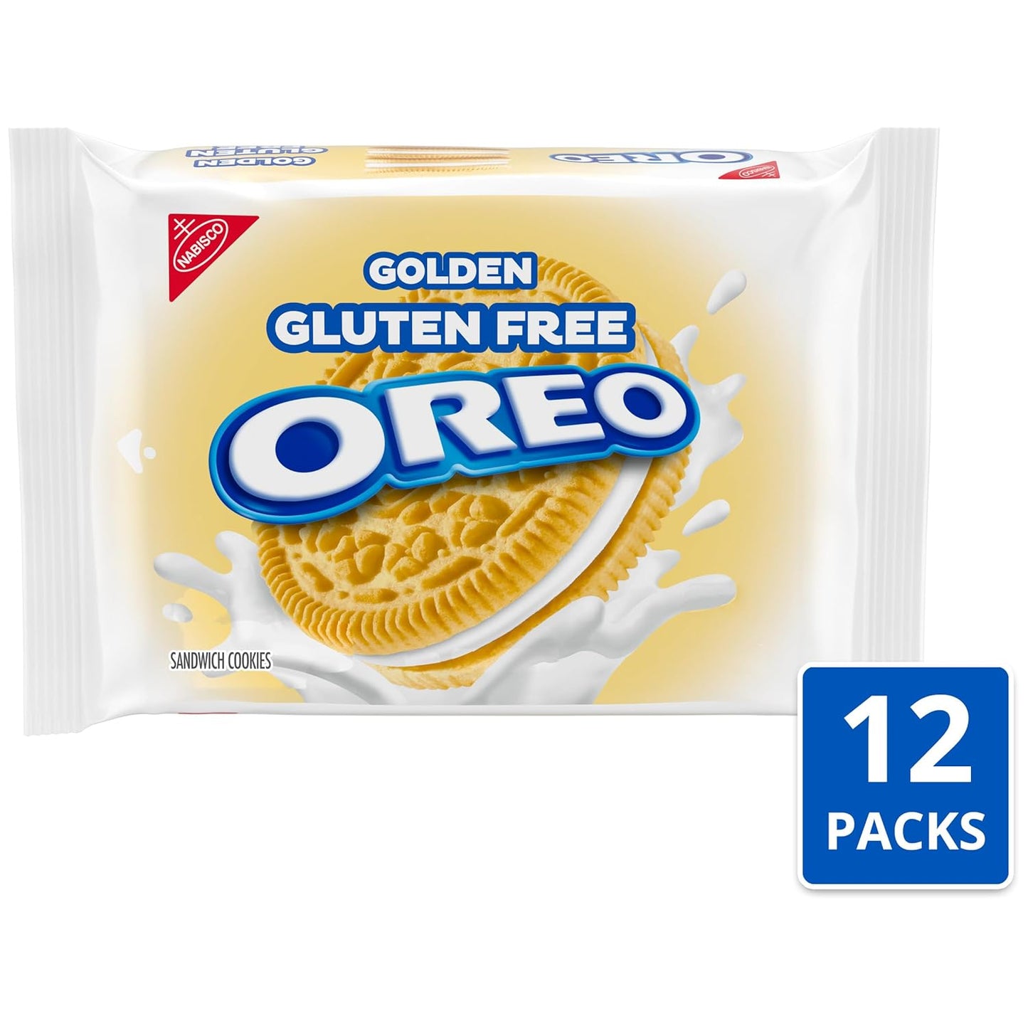 Nabisco Gluten Free Golden Oreo Cookies 12.8 oz Bag ( Case Pack of 12)