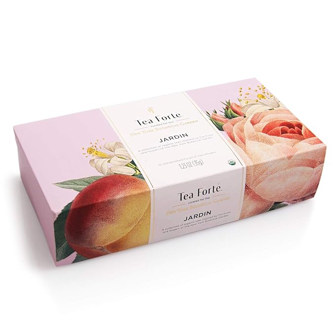 Tea Forte Jardin Box 10 Pyramid Tea W/ Flowers & Fruits (5 Flavor)