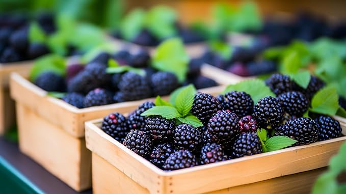 Fresh Delicious Blackberries by RawJoy Farms