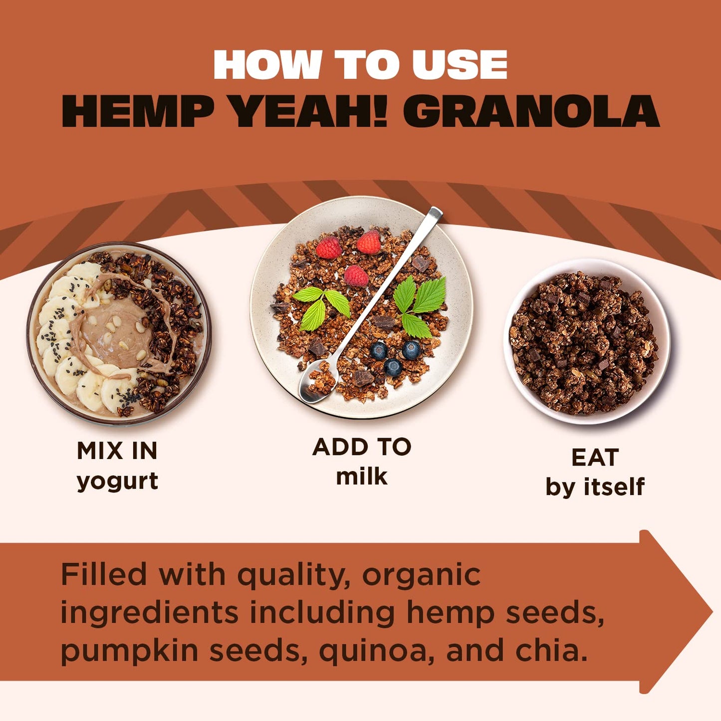 Manitoba Harvest Organic HempDk Chocolate Granola 10 oz (Case Pack of 6)