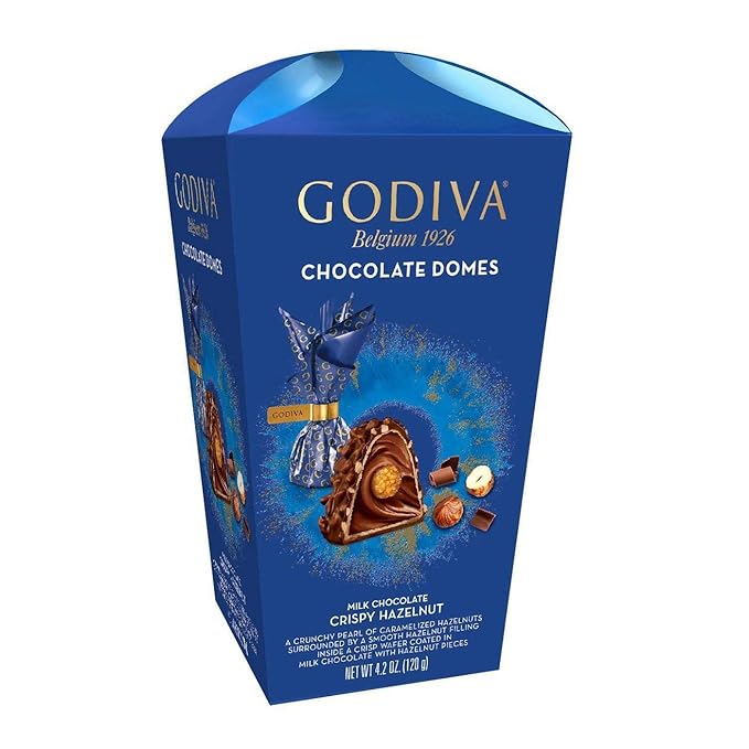 Godiva Chocolate Domes Milk Choc Crispy Hazelnut 4.2 oz