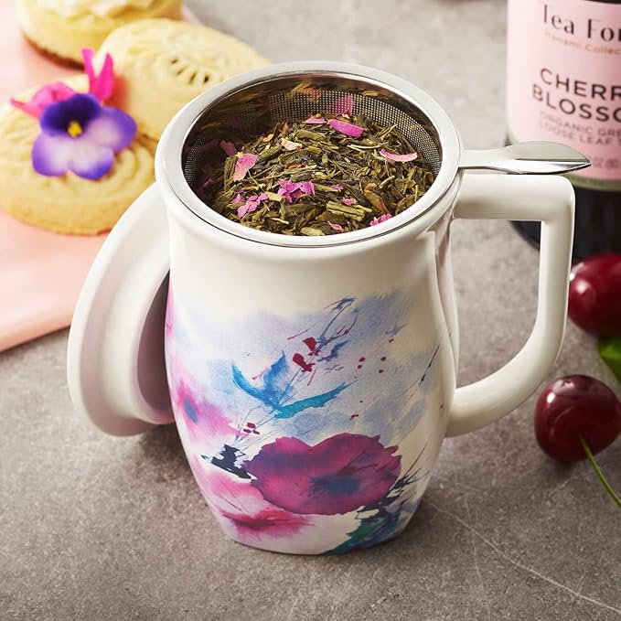 Tea Forte Verbena Blossom Steeping Cup with Infuser