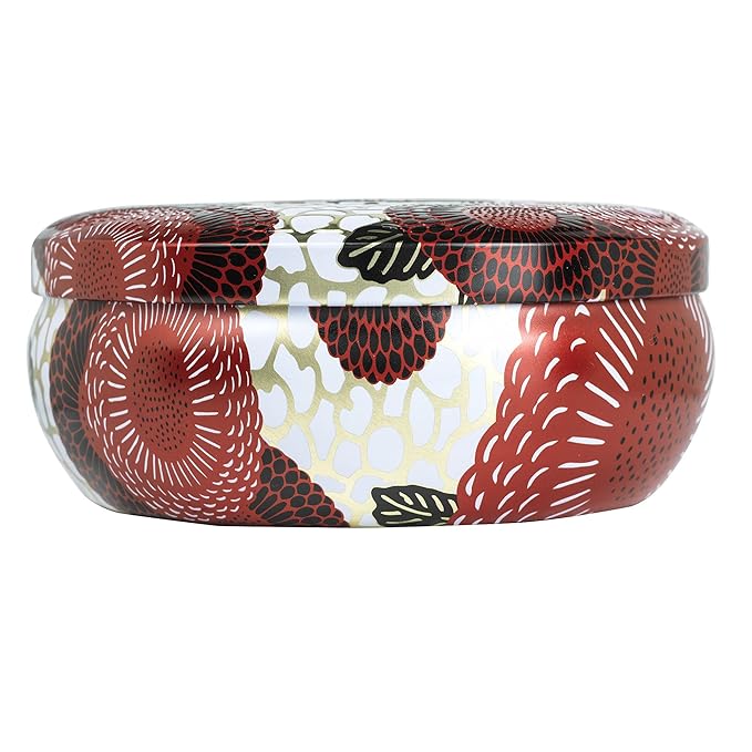 Voluspa 3 Wick Decorative Tin Candle - Spiced Goji Tarocco Orange 340g Home