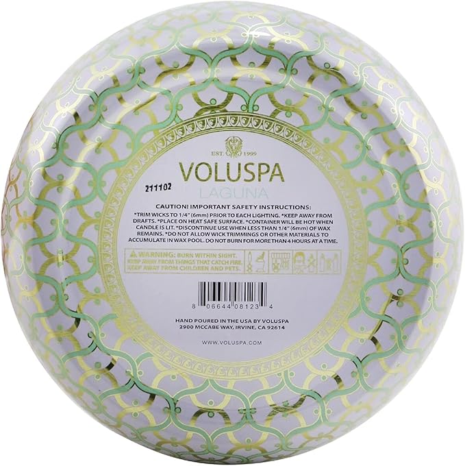 Voluspa 3 Wick Decorative Tin Candle - Laguna 340g/12oz Candles