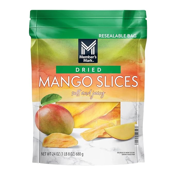 Members Mark Dried Mango Slices Soft and Juicy 24oz bag