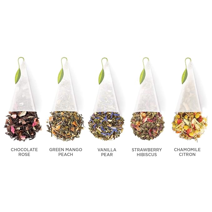 Tea Forte Jardin Box 10 Pyramid Tea W/ Flowers & Fruits (5 Flavor)
