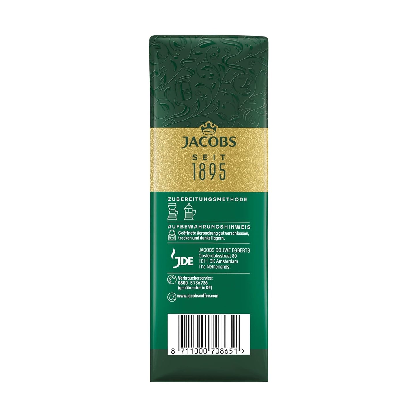 Jacobs Kronung Ground Coffee Medium Roast 17.6 oz pack of 12