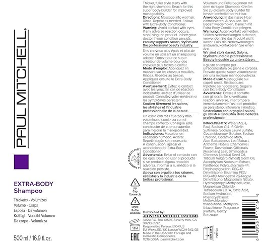 Paul Mitchell Extra-Body Shampoo, Thickening For Fine Hair, 16.9 Fl Oz scuffed)