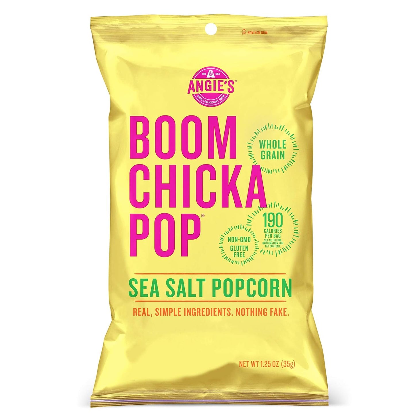 Angie's Boom Chicka Pop Sea Salt Popcorn 1.25 oz Bag(Case Pack of 12)