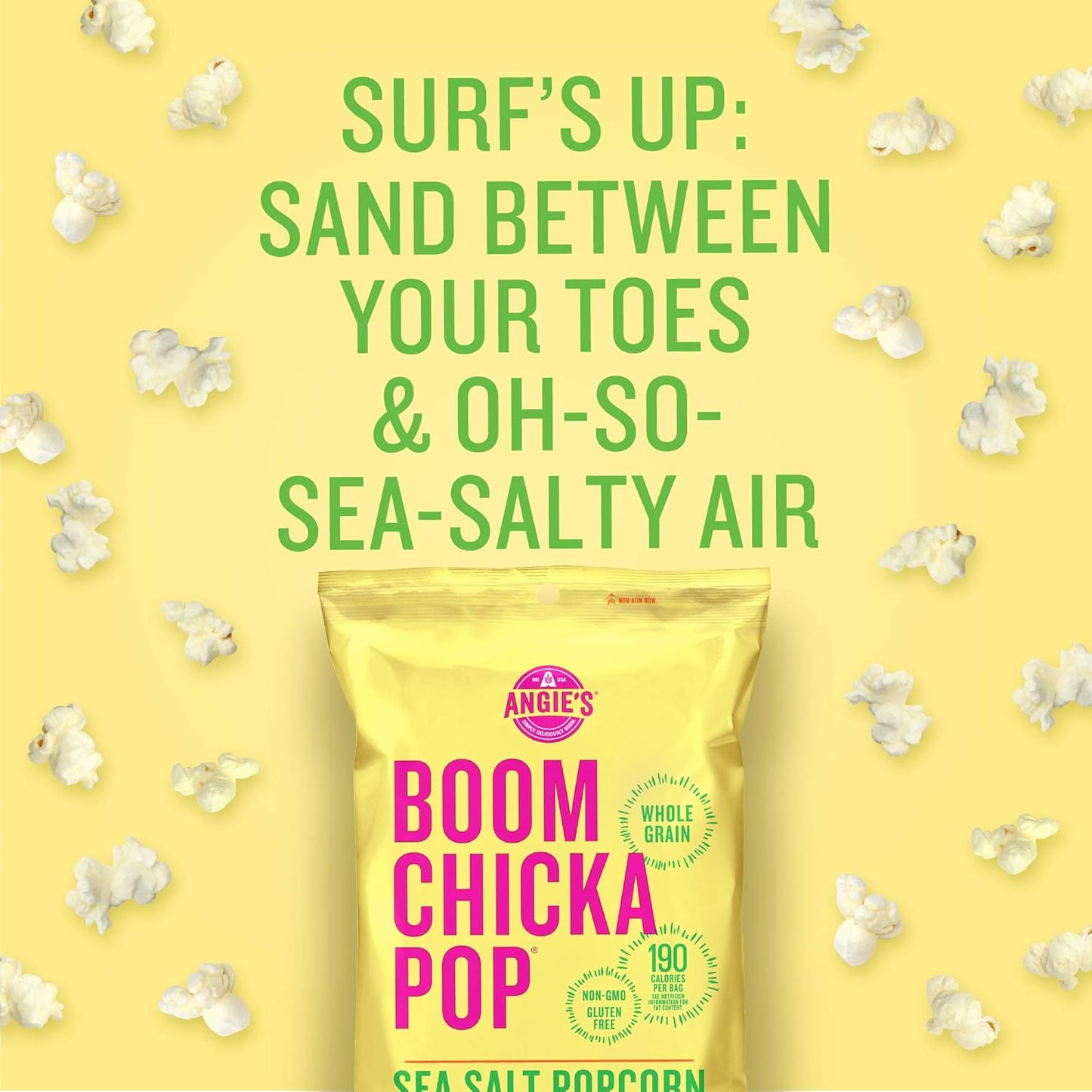 Angie's Boom Chicka Pop Sea Salt Popcorn 1.25 oz Bag(Case Pack of 12)