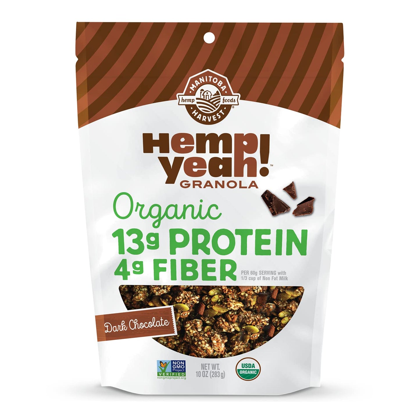 Manitoba Harvest Organic HempDk Chocolate Granola 10 oz (Case Pack of 6)