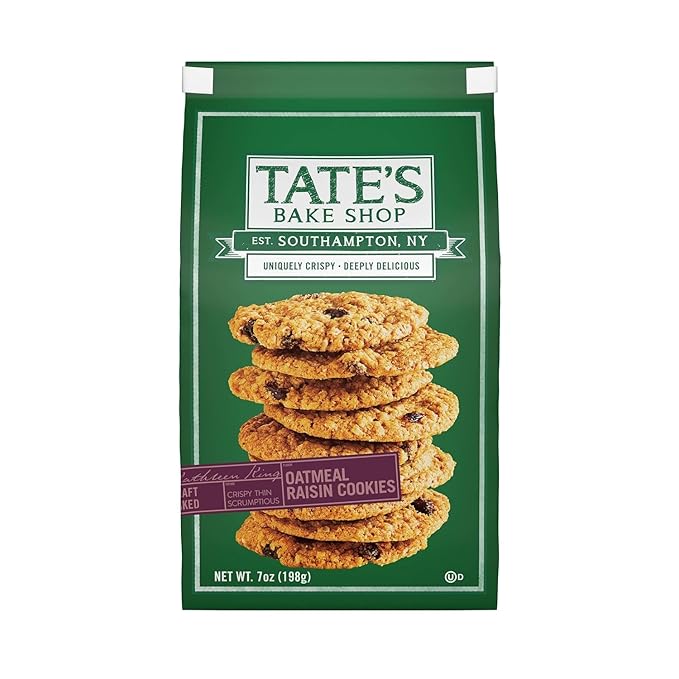 Tates Bake Shop Oatmeal Raisin Cookies 7 oz bag ( case pack of 6)