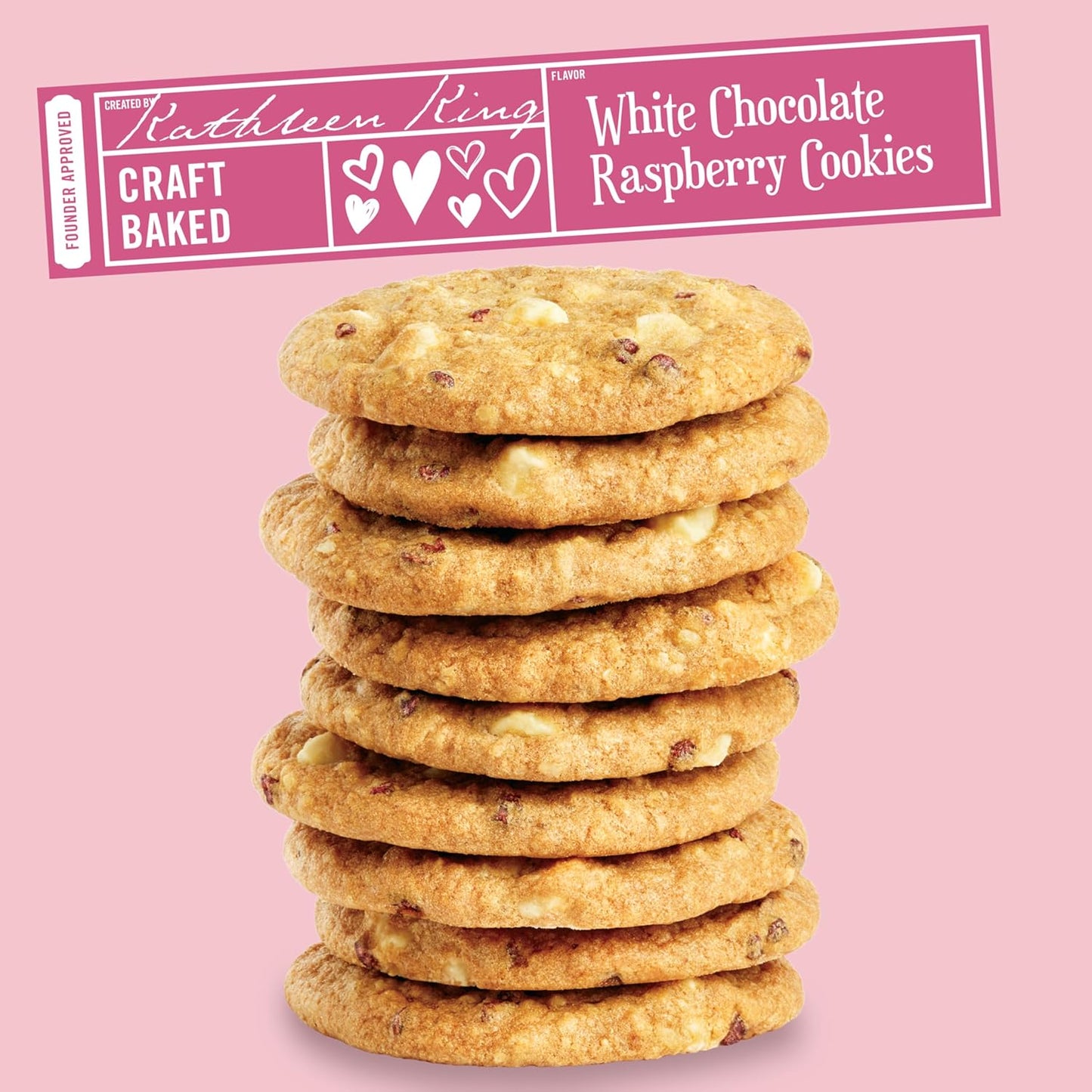 Tate's Bake Shop White Chocolate Raspberry Cookies 6.5 oz bag each